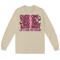 Mushroom overcome through courage strength  malia Long Sleeve Tee - MaliasSmallBusiness