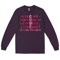 Plum overcome through courage strength  malia Long Sleeve Tee - MaliasSmallBusiness