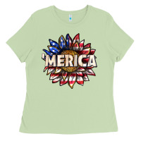 Matcha merica with sunflower Ladies Tee - texasbilliewilder