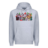 Heather Grey Dia De Los Muertos Premium Hoodie - texasbilliewilder