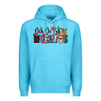 Ocean Blue Dia De Los Muertos Premium Hoodie - texasbilliewilder