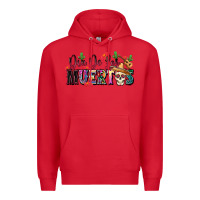 Red Dia De Los Muertos Premium Hoodie - texasbilliewilder