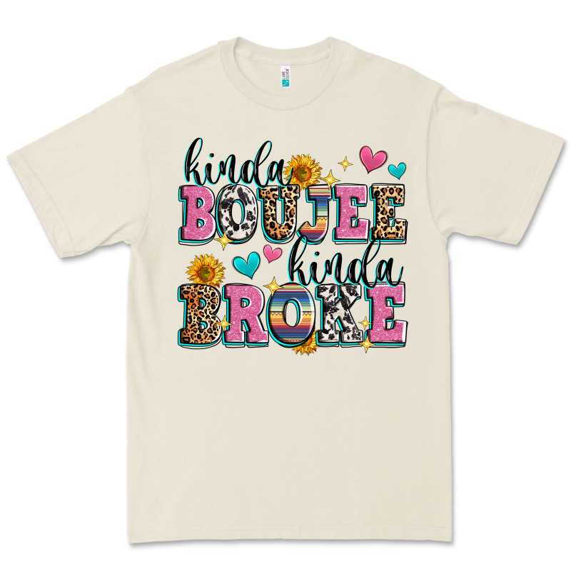Kinda Boujee Kinda Broke Premium Tee by Zillion Design Studio | Teevron