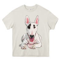 Cream bull terrier Heavy Core Tee - RanaPortraitStore