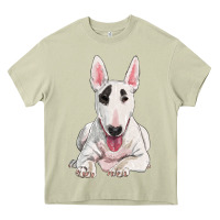 Mossy bull terrier Heavy Core Tee - RanaPortraitStore