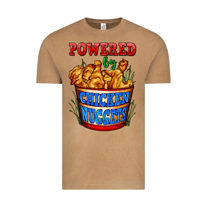 Powered By Chicken Nuggets Vintage Tee by AdoDesignShop | Teevron