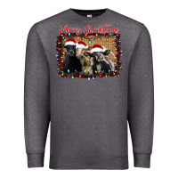 Charcoal Heather Merry Christmas Cows Premium Sweatshirt - Bettercallsaul