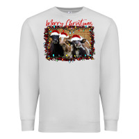 Dove Grey Merry Christmas Cows Premium Sweatshirt - Bettercallsaul