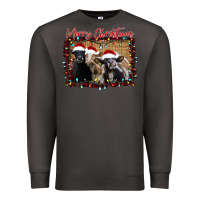 Smoke Merry Christmas Cows Premium Sweatshirt - Bettercallsaul