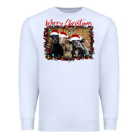 White Merry Christmas Cows Premium Sweatshirt - Bettercallsaul