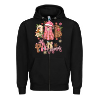 Black pantasmas christmas mexican conchas ghosts Zipper Hoodie - MaliasSmallBusiness