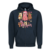 Navy pantasmas christmas mexican conchas ghosts Zipper Hoodie - MaliasSmallBusiness
