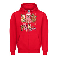 Red pantasmas christmas mexican conchas ghosts Zipper Hoodie - MaliasSmallBusiness