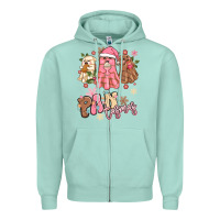 Seafoam pantasmas christmas mexican conchas ghosts Zipper Hoodie - MaliasSmallBusiness