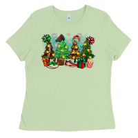 Matcha christmas trees with football Ladies Tee - Zillion Design Studio