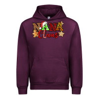 Mauve Wine Nana Claus Christmas Lights And Gifts mother's day Urban Hoodie - HowdyJamesFarm