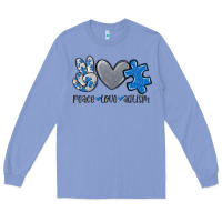Colony Blue peace love autism Long Sleeve Tee - MaliasSmallBusiness