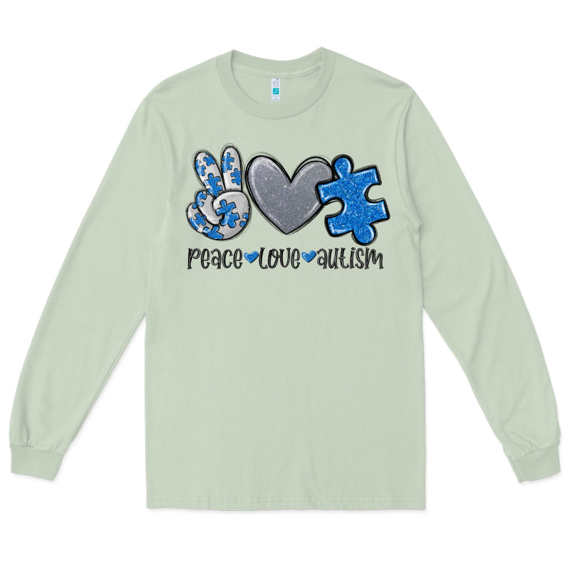 Peace Love Autism Long Sleeve Tee by MaliasSmallBusiness | Teevron