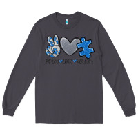 Smoke peace love autism Long Sleeve Tee - MaliasSmallBusiness