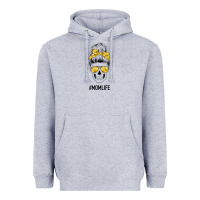 Heather Grey Yellow Flower Mom Skull Heavyweight Hoodie - Bettercallsaul