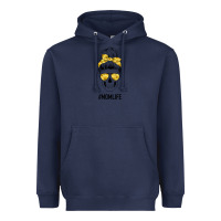 Navy Yellow Flower Mom Skull Heavyweight Hoodie - Bettercallsaul