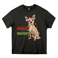 Asphalt merry and bright chihuahua Heavy Core Tee - RanaPortraitStore