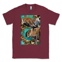 Burgundy Western Camo Moose Classic Tee - LillyAllenDesigns