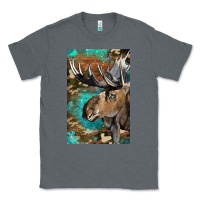 Charcoal Heather Western Camo Moose Classic Tee - LillyAllenDesigns