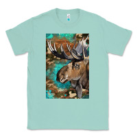 Seafoam Western Camo Moose Classic Tee - LillyAllenDesigns
