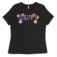 Black happy easter daisys Ladies Tee - RanaPortraitStore