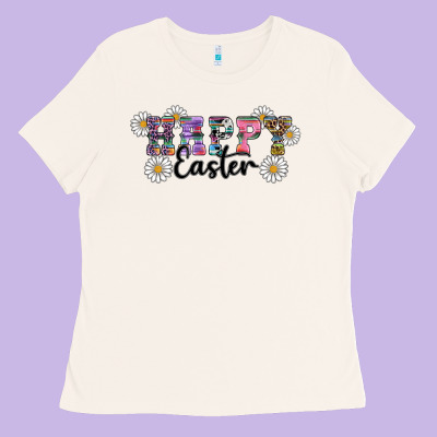 Happy Easter Daisys Ladies Tee Designed By Ranaportraitstore