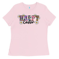Bubblegum Pink happy easter daisys Ladies Tee - RanaPortraitStore