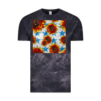 Cloud Black patriotic sunflowers and stars Vintage Tee - BundleAndBundleShop