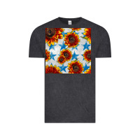Vintage Black patriotic sunflowers and stars Vintage Tee - BundleAndBundleShop