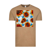 Vintage Coffee patriotic sunflowers and stars Vintage Tee - BundleAndBundleShop
