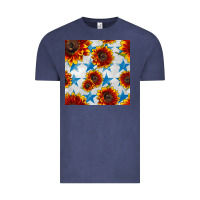 Vintage Denim patriotic sunflowers and stars Vintage Tee - BundleAndBundleShop
