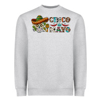 Heather Grey cinco de mayo skull Heavyweight Sweatshirt - BarkalooDesign