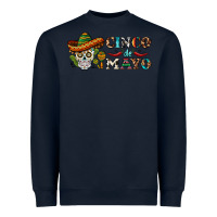 Navy cinco de mayo skull Heavyweight Sweatshirt - BarkalooDesign