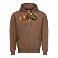 Chestnut western horses Zipper Hoodie - MaliasSmallBusiness