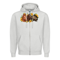 Dove Grey western horses Zipper Hoodie - MaliasSmallBusiness