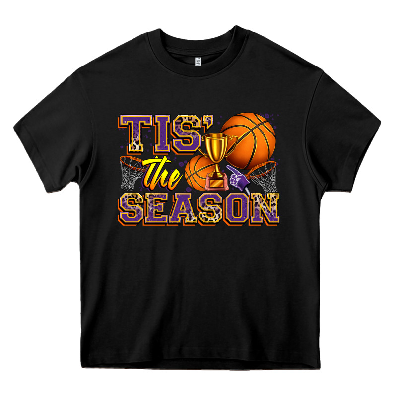Tis' The Season Basketball Heavy Core Tee by Zillion Design Studio | Teevron