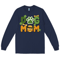 Navy st. patricks day dog mom Long Sleeve Tee - MaliasSmallBusiness