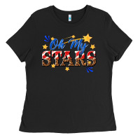 Black oh my stars Ladies Tee - texasbilliewilder