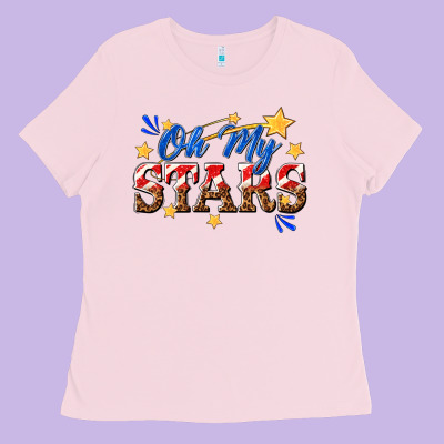 Oh My Stars Ladies Tee Designed By Texasbilliewilder