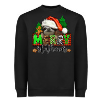 Black merry slothmas Heavyweight Sweatshirt - Jasminsmagicworld