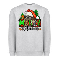 Heather Grey merry slothmas Heavyweight Sweatshirt - Jasminsmagicworld