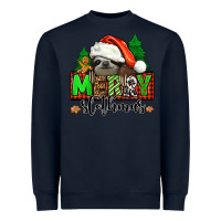 Navy merry slothmas Heavyweight Sweatshirt - Jasminsmagicworld