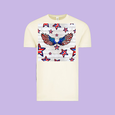 Patriotic Eagle Wing Vintage Tee Designed By Bundleandbundleshop