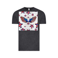 Vintage Black patriotic eagle wing Vintage Tee - BundleAndBundleShop