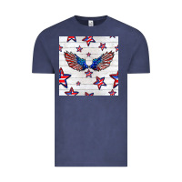 Vintage Denim patriotic eagle wing Vintage Tee - BundleAndBundleShop